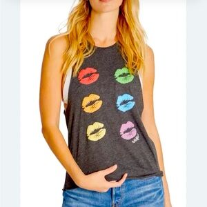 ❗️NWT❗️WILDFOX “Taste the Rainbow”Muscle Tank Top